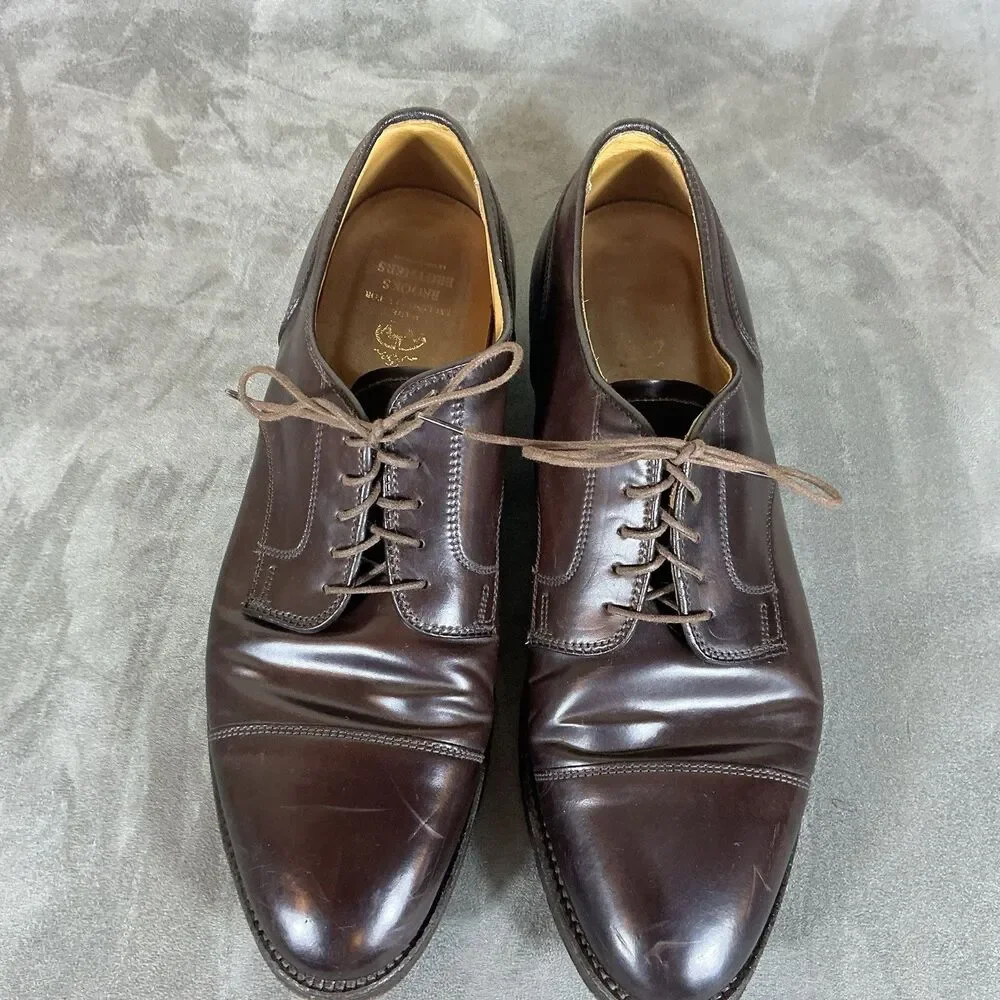 Alden Shell Cordovan 9.5 D Brooks Brothers Color 8 Oxblood Cap Toe Men’s Shoes
